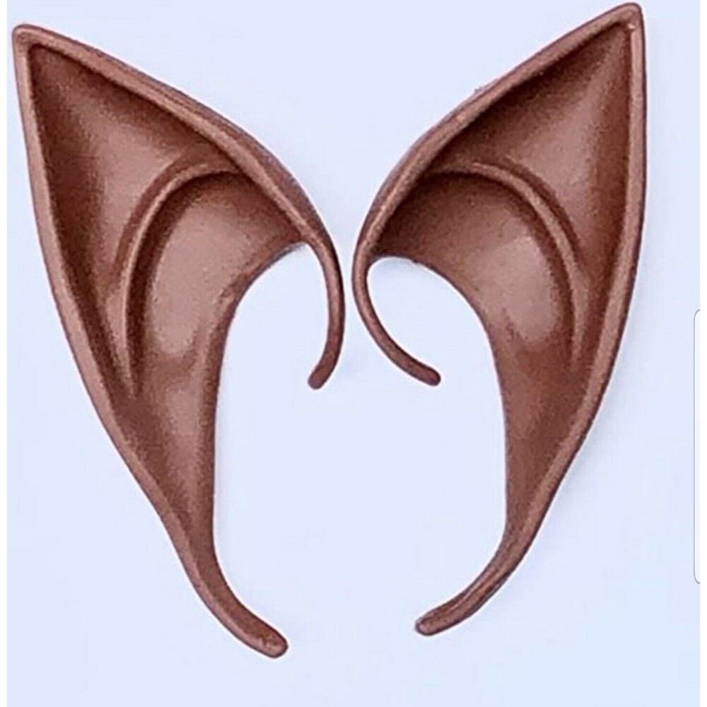 Brown Elf Ears elven 10cm African American prosthetic cosplay black dark anime